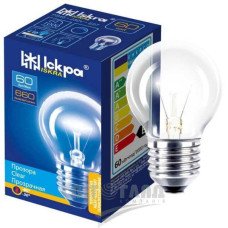 Лампа накаливания Искра Б 60W E27 шар прозрачный