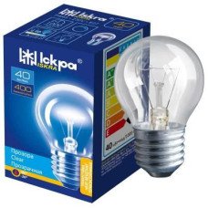 Лампа накаливания Искра  40W E27 шар прозрачный